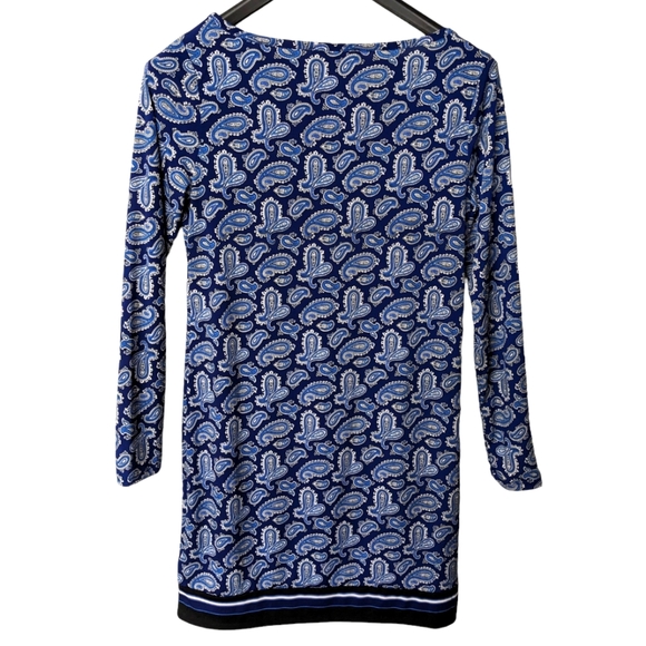 MIchael Michael Kors Blue Paisley Shift Dress Medium - Picture 3 of 8
